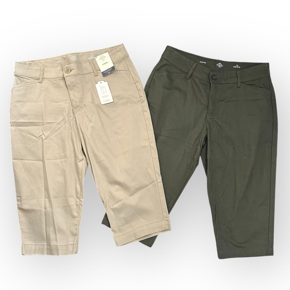 St John's Bay Capri Mid Rise Secretly Slender Bundle 10P - Picture 1 of 11